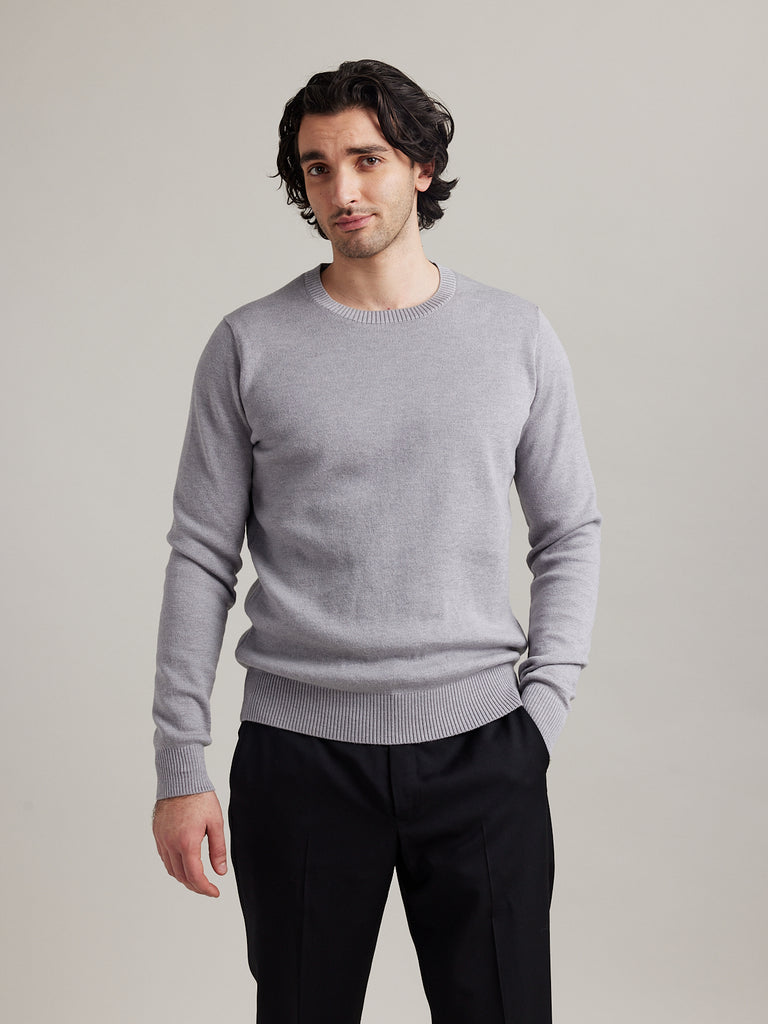 Certified merino wool slim-fit crewneck sweater