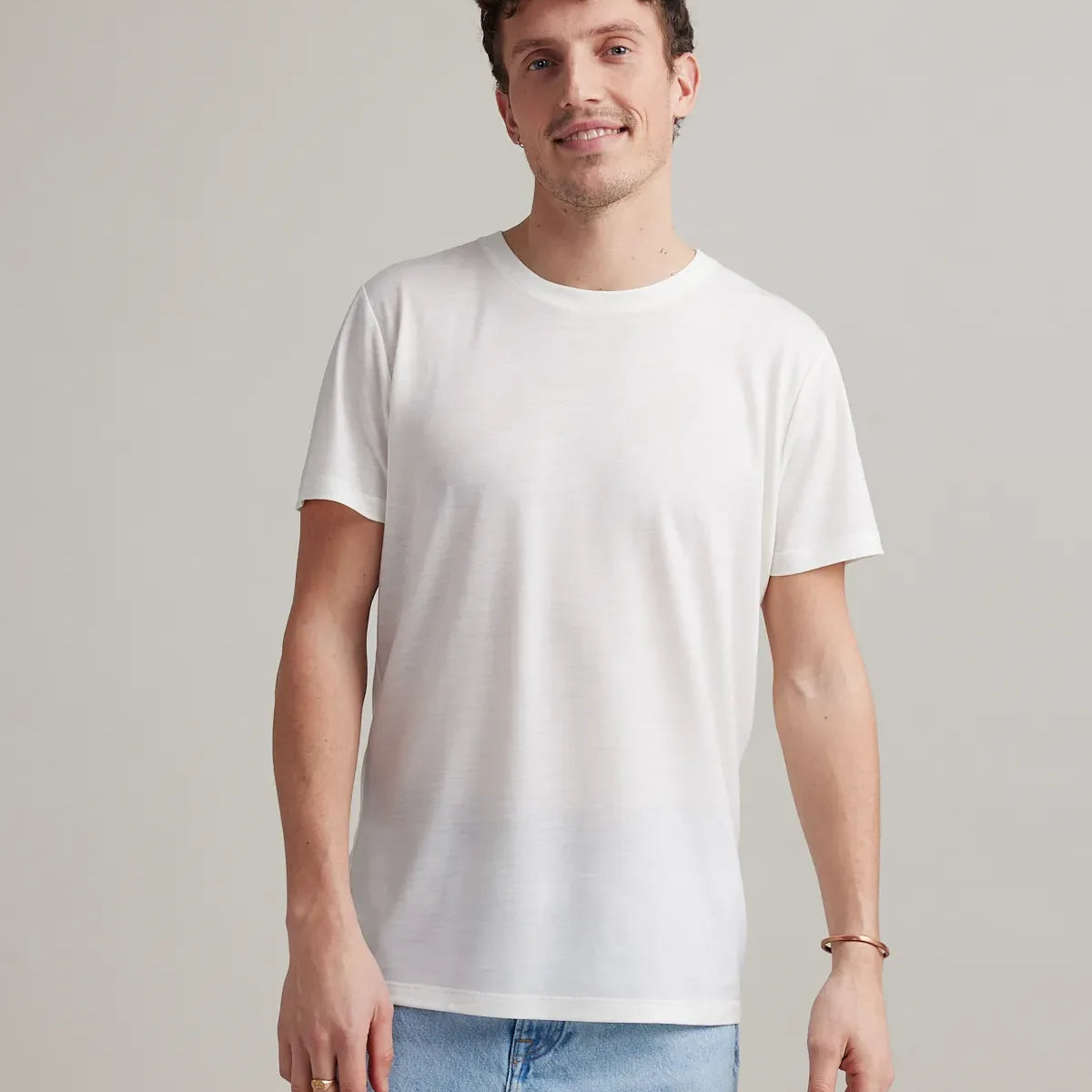 Merino Wool Undershirt for men in White - Designed for Durability