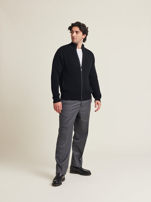 Viggo merino full zip sweater
