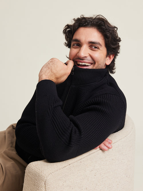 Viggo merino full zip sweater