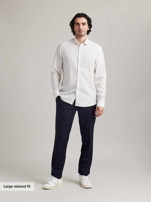 WOLK - Merino wool dress Shirt - Spread Collar in WHITE (Made in Europe) –  Wolk