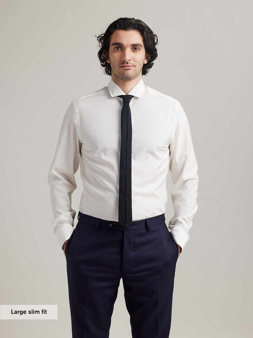 Men's White Slim Fit Cotton Oxford Shirt from Crew Clothing Company