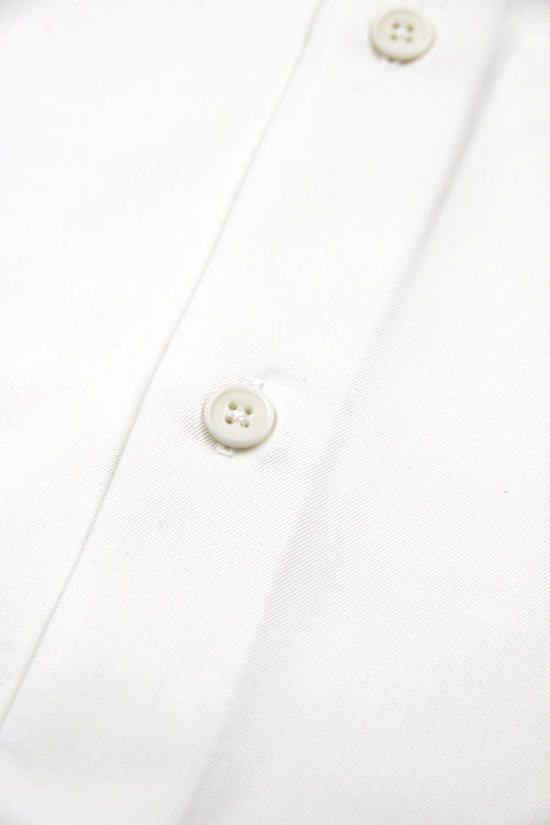 twill merino wool shirting fabric in white