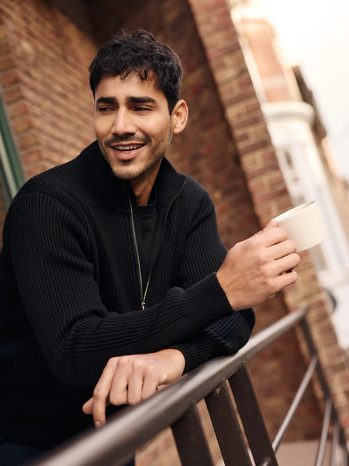 Viggo merino full zip sweater