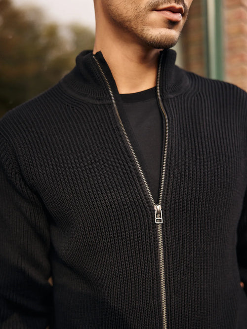 Viggo merino full zip sweater