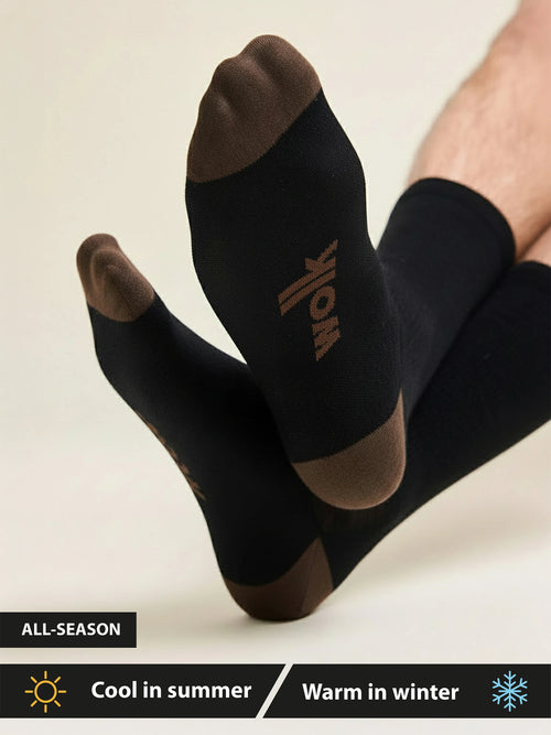Ganzjahres-Merinowolle-Socken