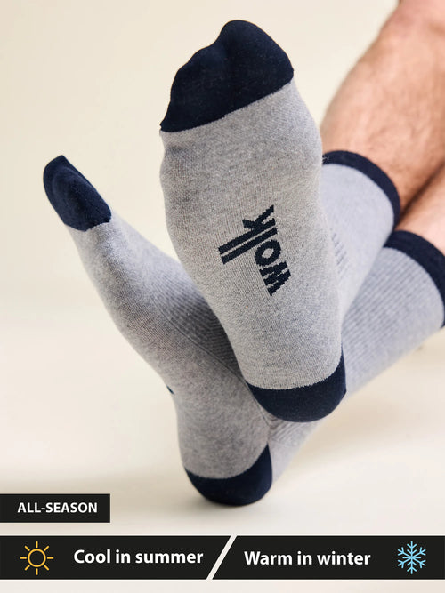 Ganzjahres-Merinowolle-Socken