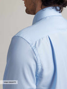 back pleats on man shirt with relaxed fit