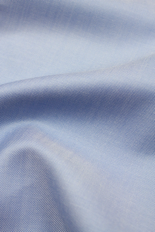 Oxford merino wool tencel fabric in light blue