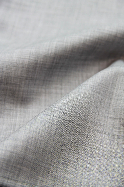grey melange merino wool woven fabric 